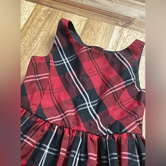 Polo by Ralph Lauren Red and Black Plaid Kids Dress - Picture 3 of 5